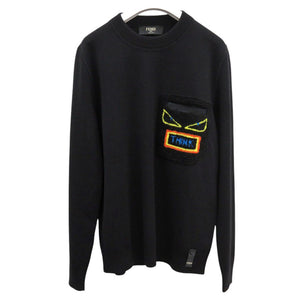新品同様 フェンディ バッグバグズ モンスター FZZ113 ウール ブラック ニット 黒 0466【中古】FENDI
