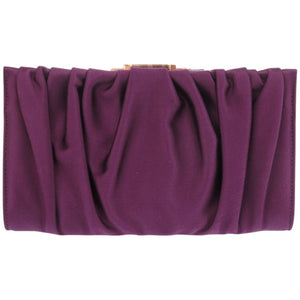 新品同様 サルヴァトーレフェラガモ ガンチーニ E0 21 B912 サテン パープル 紫 クラッチバッグ 0467【中古】Salvatore Ferragamo