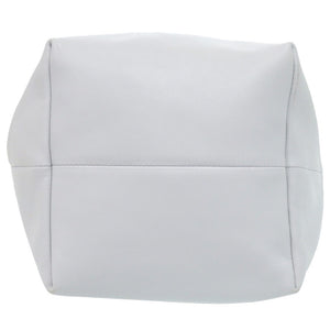 美品 ジルサンダー ドローストリング レザー ライトグレー ハンドバッグ 0468【中古】JIL SANDER