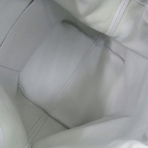 美品 ジルサンダー ドローストリング レザー ライトグレー ハンドバッグ 0468【中古】JIL SANDER