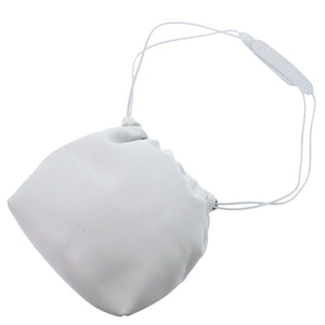 美品 ジルサンダー ドローストリング レザー ライトグレー ハンドバッグ 0468【中古】JIL SANDER