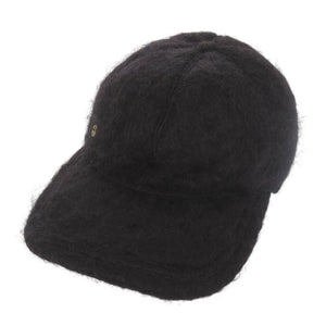 新品同様 グッチ GGロゴ ベースボールキャップ サイズM モヘア ウール ブラック 帽子 キャップ 黒 0469【中古】GUCCI