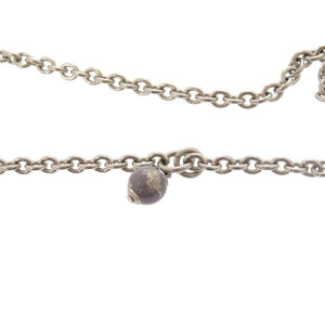 美品 シャネル ココマーク メタル ラインストーン フェイクパール シルバー ネックレス 0470【中古】CHANEL
