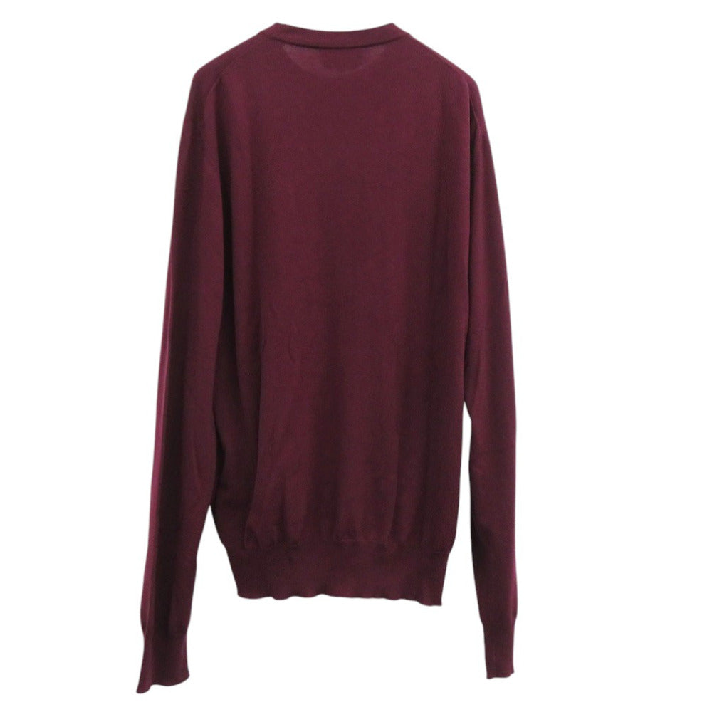 未使用品 エルメス ニットセーター 無地 長袖 ウール バーガンディ 0473【中古】HERMES