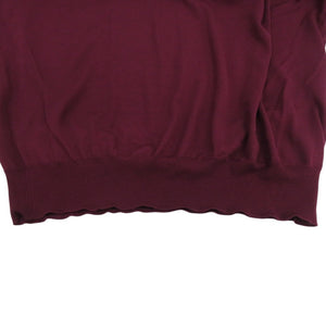 未使用品 エルメス ニットセーター 無地 長袖 ウール バーガンディ 0473【中古】HERMES