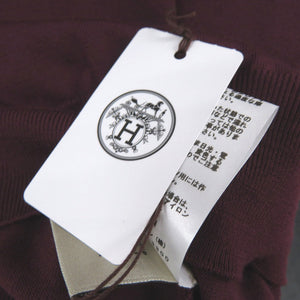 未使用品 エルメス ニットセーター 無地 長袖 ウール バーガンディ 0473【中古】HERMES