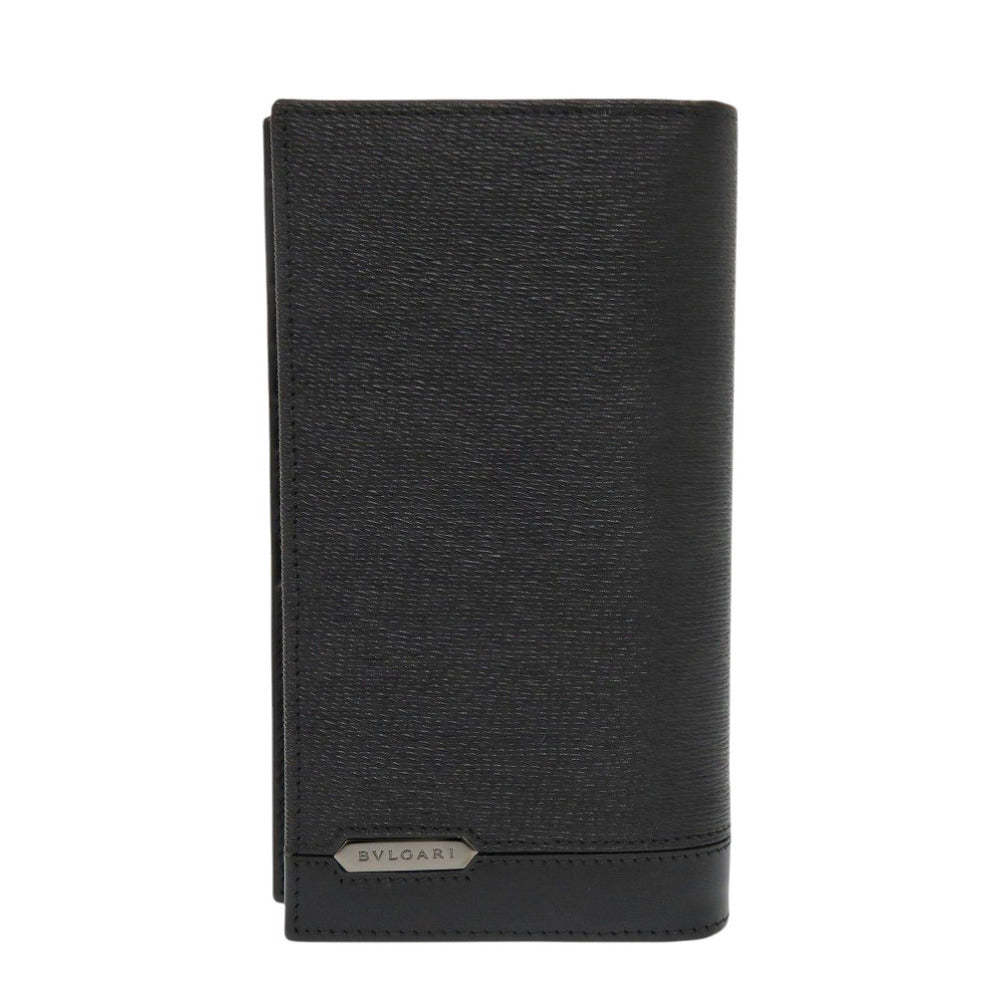 未使用 ブルガリ セルペンティ スカリエ マン 284731 レザー ブラック 長財布 黒 0501【中古】BVLGARI