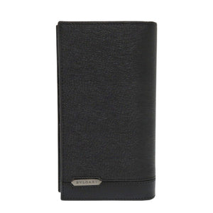 未使用 ブルガリ セルペンティ スカリエ マン 284731 レザー ブラック 長財布 黒 0501【中古】BVLGARI