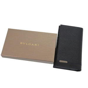未使用 ブルガリ セルペンティ スカリエ マン 284731 レザー ブラック 長財布 黒 0501【中古】BVLGARI