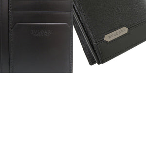 未使用 ブルガリ セルペンティ スカリエ マン 284731 レザー ブラック 長財布 黒 0501【中古】BVLGARI