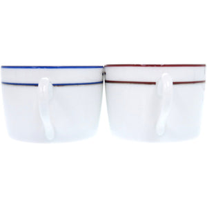 未使用品 エルメス カップ&ソーサー リズム 2個セット 食器 陶器 ブルー レッド 赤青 0506【中古】HERMES