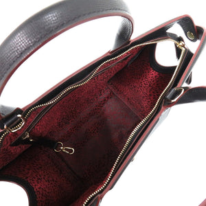 新品同様 ロンシャン ル プリアージュ エリタージュ レオパード レザー ブラック 黒 ハンドバッグ 0515【中古】Longchamp