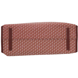 美品 モラビト オートグラフ トートGM コットン/カーフレザー レッド トートバッグ 赤 0516【中古】MORABITO