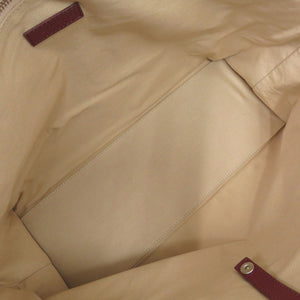 美品 モラビト オートグラフ トートGM コットン/カーフレザー レッド トートバッグ 赤 0516【中古】MORABITO