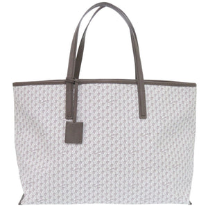 新品同様 モラビト オートグラフ トートGM コットン/カーフレザー ホワイト トートバッグ 白 0517【中古】MORABITO