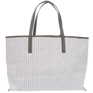 新品同様 モラビト オートグラフ トートGM コットン/カーフレザー ホワイト トートバッグ 白 0517【中古】MORABITO