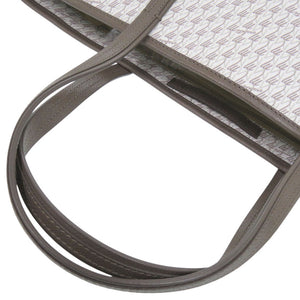 新品同様 モラビト オートグラフ トートGM コットン/カーフレザー ホワイト トートバッグ 白 0517【中古】MORABITO