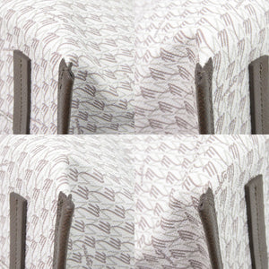 新品同様 モラビト オートグラフ トートGM コットン/カーフレザー ホワイト トートバッグ 白 0517【中古】MORABITO