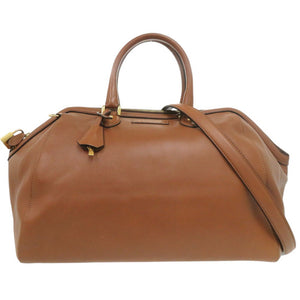 美品 ジェイアンドエムデヴィッドソン 2WAY 斜めがけ 肩がけ ハンドバッグ レザー ブラウン 0519【中古】J&M Davidson