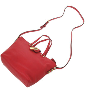 美品 ドルチェアンドガッバーナ BB6222 レザー レッド 2way ショルダーバッグ 赤 0520【中古】DOLCE&GABBANA