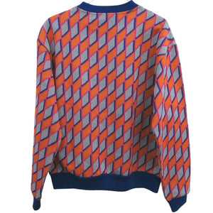 未使用 ルイ ヴィトン ダイヤモンド ダミエ スウェット RM222 総柄 ロゴ コットン オレンジ LV 0522【中古】LOUIS VUITTON