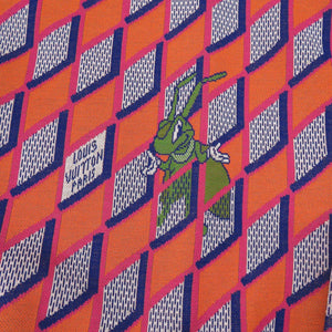 未使用 ルイ ヴィトン ダイヤモンド ダミエ スウェット RM222 総柄 ロゴ コットン オレンジ LV 0522【中古】LOUIS VUITTON