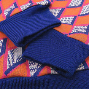 未使用 ルイ ヴィトン ダイヤモンド ダミエ スウェット RM222 総柄 ロゴ コットン オレンジ LV 0522【中古】LOUIS VUITTON