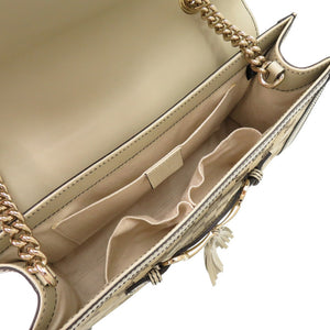 新品同様 グッチ エミリー ホースビット 295402 520931 GGキャンバス レザー ホワイト 白 ショルダーバッグ 0526【中古】GUCCI