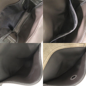 美品 ロンシャン ナイロン/型押しレザー グレー系 ショルダーバッグ 0538【中古】Longchamp