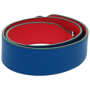 美品 フェンディ レザー レッド 赤青 ショルダーストラップ 0540【中古】FENDI