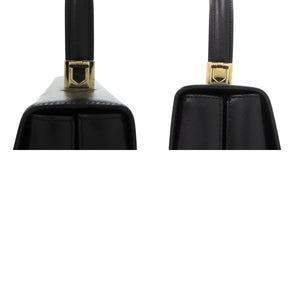 美品 サルヴァトーレフェラガモ ガンチーニ AF-21 0290 レザー ブラック 黒 ハンドバッグ 0541【中古】Salvatore Ferragamo