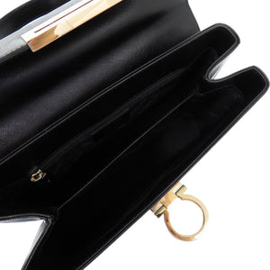 美品 サルヴァトーレフェラガモ ガンチーニ AF-21 0290 レザー ブラック 黒 ハンドバッグ 0541【中古】Salvatore Ferragamo