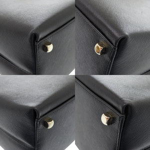 美品 サルヴァトーレフェラガモ ガンチーニ AF-21 0290 レザー ブラック 黒 ハンドバッグ 0541【中古】Salvatore Ferragamo