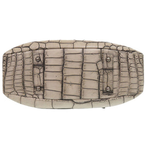 美品 ファルディ 2WAY JRA マットクロコ ベージュ ボストンバッグ ハンドバッグ 0543【中古】FURDI