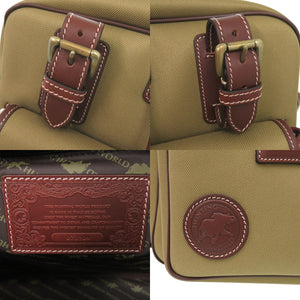 未使用 ハンティングワールド サファリ ポリエステル カーキ ボストンバッグ 0553【中古】HUNTING WORLD