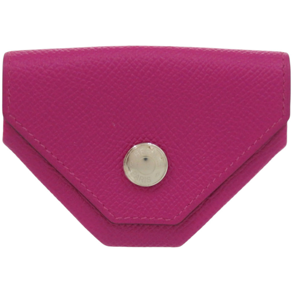 美品 エルメス ヴァンキャトル ヴォーエプソン ローズパープル A刻印 紫 コインケース 財布 0574【中古】HERMES