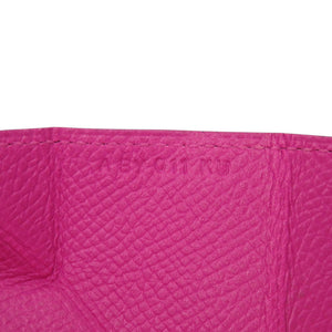 美品 エルメス ヴァンキャトル ヴォーエプソン ローズパープル A刻印 紫 コインケース 財布 0574【中古】HERMES