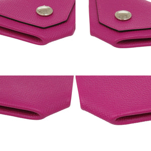 美品 エルメス ヴァンキャトル ヴォーエプソン ローズパープル A刻印 紫 コインケース 財布 0574【中古】HERMES