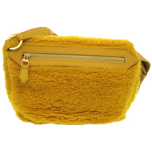 新品同様 マックスマーラ BANANE テディ 451614246 ポリエステル アルパカ イエロー 黄 ショルダーバッグ 0581【中古】MAX MARA