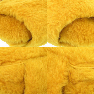 新品同様 マックスマーラ BANANE テディ 451614246 ポリエステル アルパカ イエロー 黄 ショルダーバッグ 0581【中古】MAX MARA