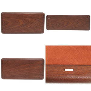 未使用 エルメス コフレ カザック メキシコ庭園のフェラン エバーカラー ヴォーエプソン マホガニーウッド ブルーデマルテ ブラウン 時計ボックス 0591【中古】HERMES