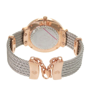 未使用 シャリオール サントロペ SS ホワイトシェル 白文字盤 ピンクゴールド クオーツ 腕時計 0595【中古】CHARRIOL