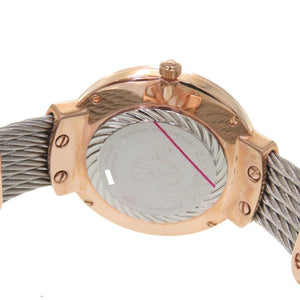 未使用 シャリオール サントロペ SS ホワイトシェル 白文字盤 ピンクゴールド クオーツ 腕時計 0595【中古】CHARRIOL