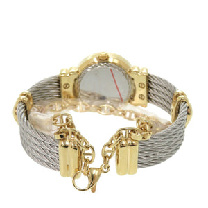 未使用 シャリオール サントロペ 12Pダイヤ SS ホワイトシェル ゴールド 白文字盤 クオーツ 腕時計 0598【中古】CHARRIOL