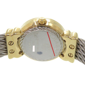 未使用 シャリオール サントロペ 12Pダイヤ SS ホワイトシェル ゴールド 白文字盤 クオーツ 腕時計 0598【中古】CHARRIOL