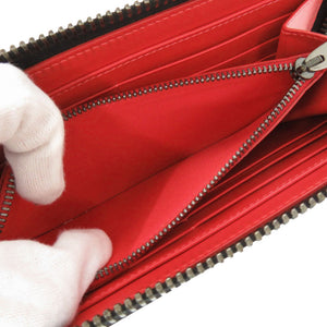 美品 クリスチャンルブタン ラウンドファスナー パネトーネ スタッズ レザー グレー 長財布 0613【中古】Christian Louboutin