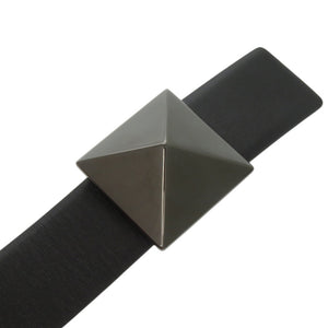 新品同様 ヴァレンティノ ガラヴァーニ ロックスタッズバックル レザー ブラック 黒 ベルト 0617【中古】Valentino Garavani