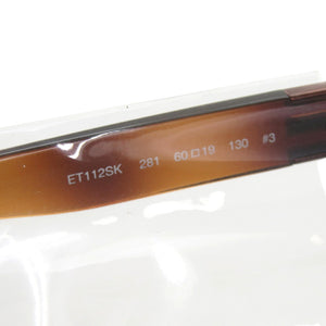 未使用品 エトロ ET112SK 281 60□19 130 #3 メタル ブラウン 茶 サングラス 0618【中古】ETRO
