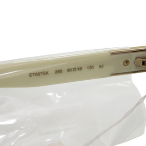 未使用品 エトロ ET667SK 265 61□16 130 #2 メタル ブラウン 白 茶 サングラス 0624【中古】ETRO