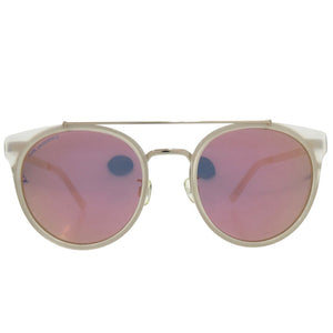 未使用品 カール ラガーフェルド ツーブリッジ サングラス KL944SK アセテート メタル ホワイト 0629【中古】KARL LAGERFELD